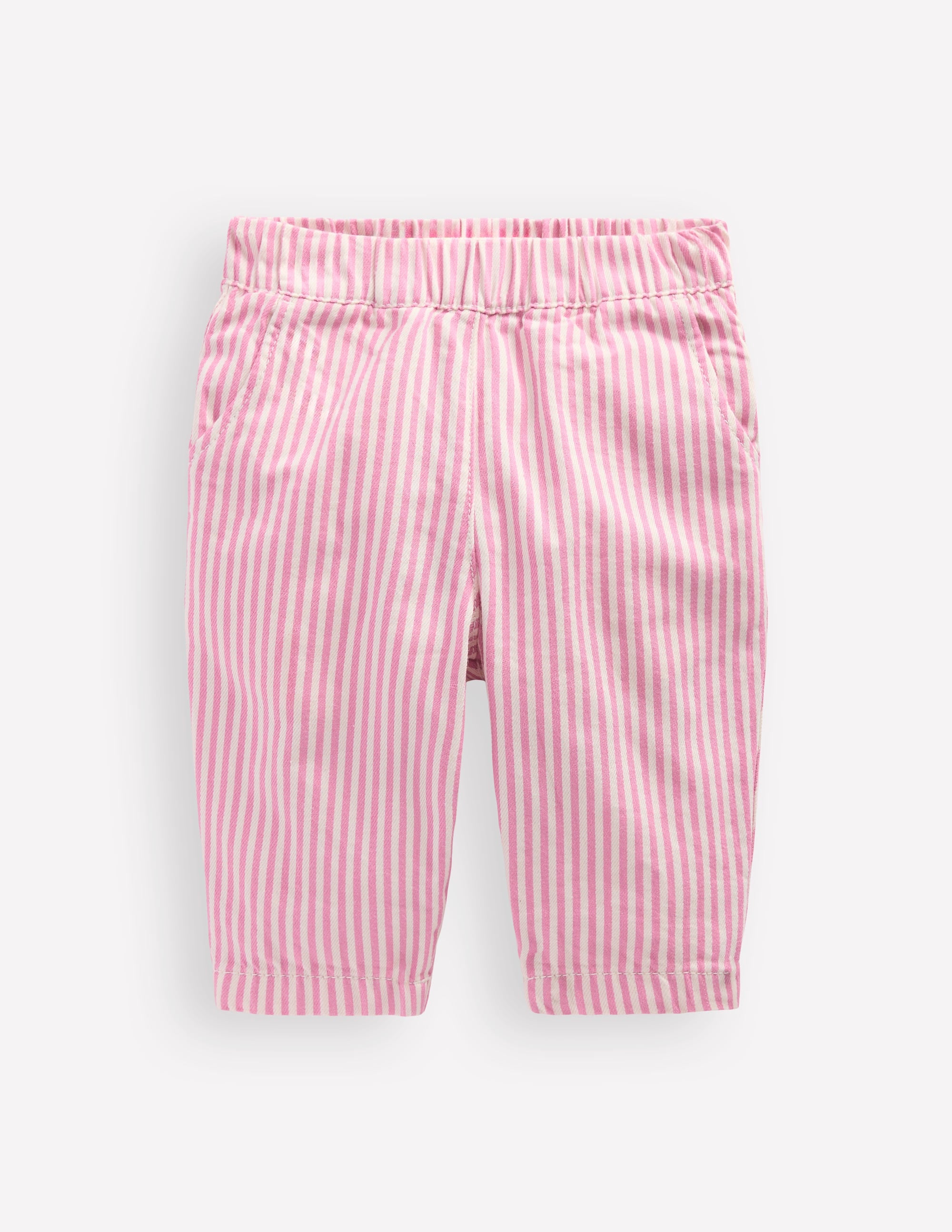 Cotton Pull-on Trousers-Pink Stripe - Image 1