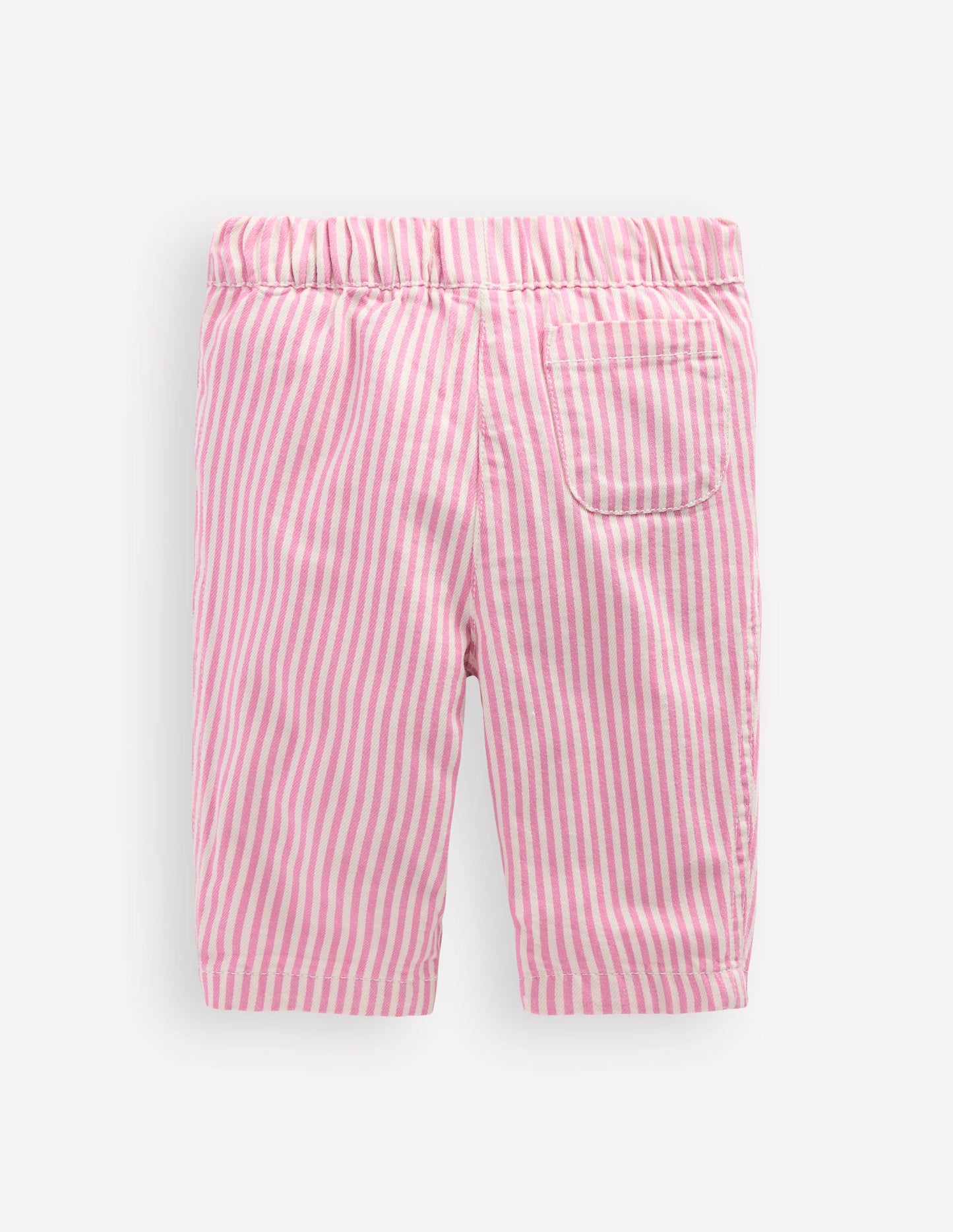 Cotton Pull-on Trousers-Pink Stripe