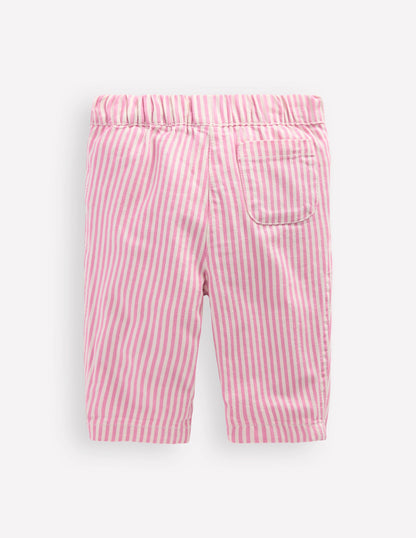 Cotton Pull-on Trousers-Pink Stripe-2