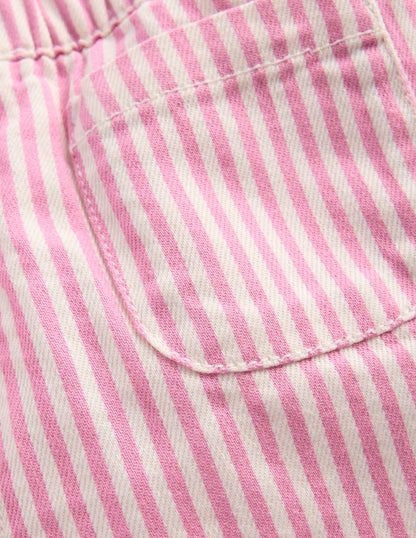 Cotton Pull-on Trousers-Pink Stripe-3