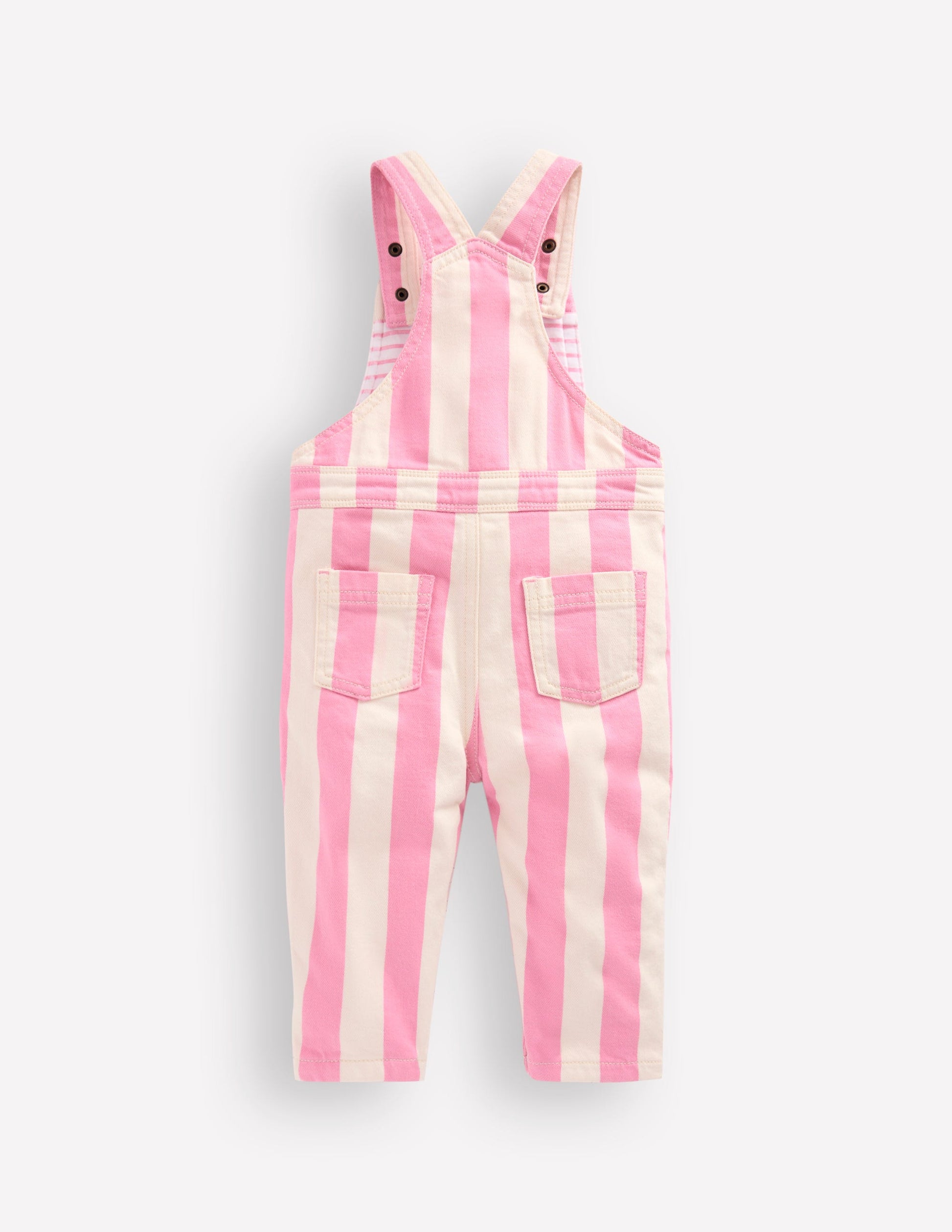 Woven Dungaree-Pink Stripe-2