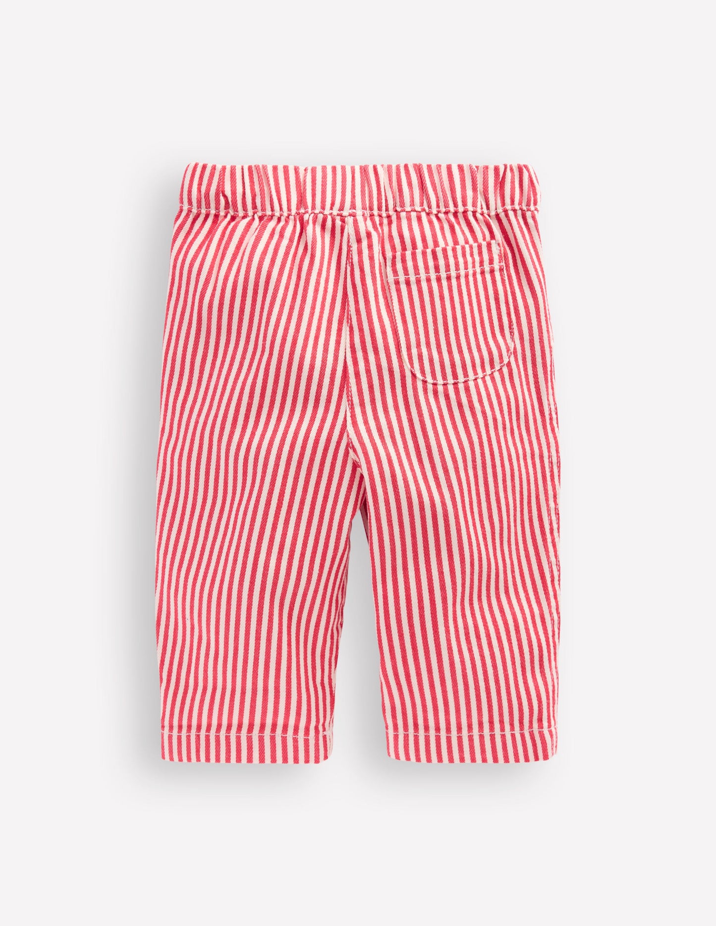 Cotton Pull-on Trousers-Red Stripe