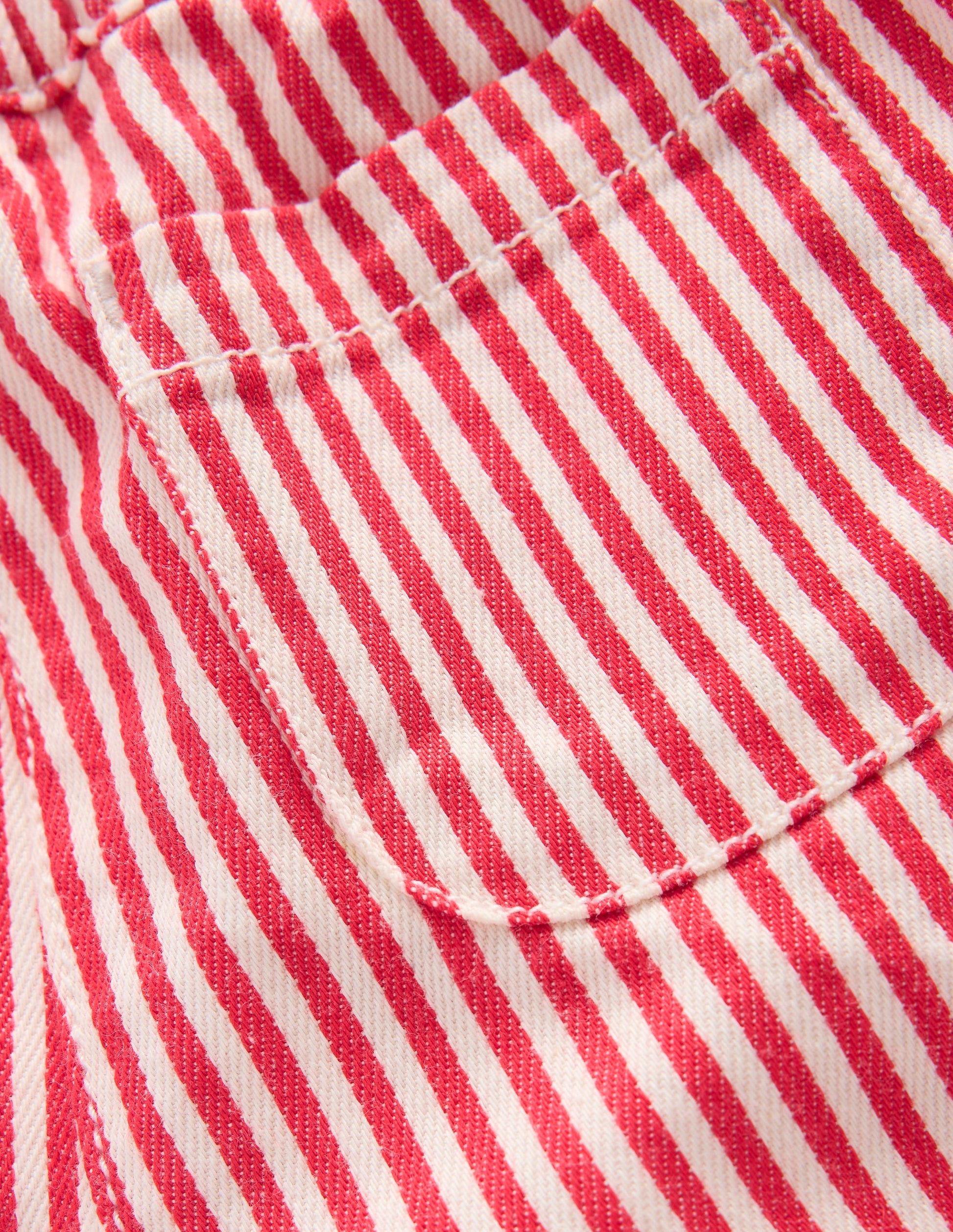 Cotton Pull-on Trousers-Red Stripe-3