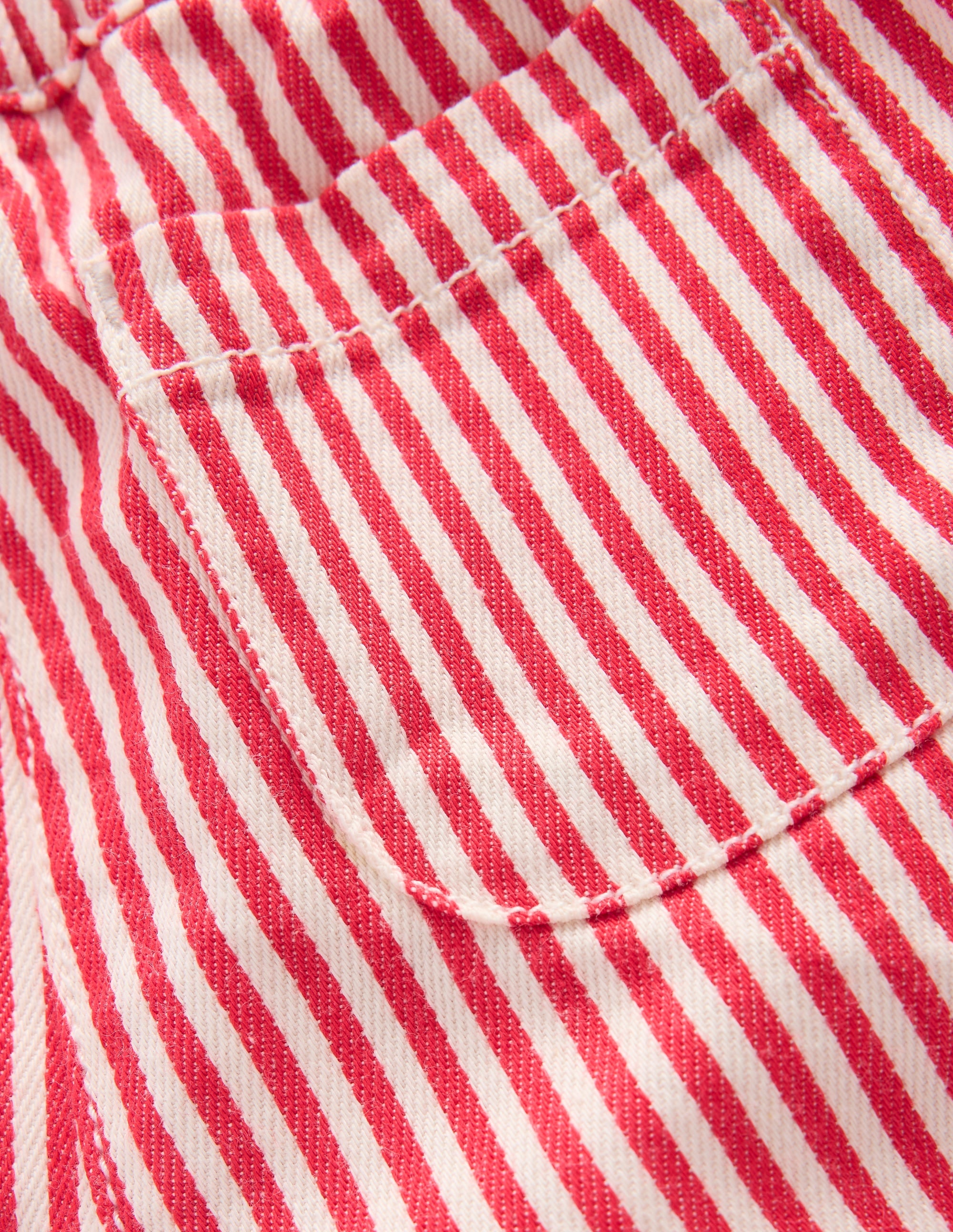 Cotton Pull-on Trousers-Red Stripe - Image 3
