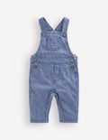 Woven Dungarees-Navy Ticking Stripe