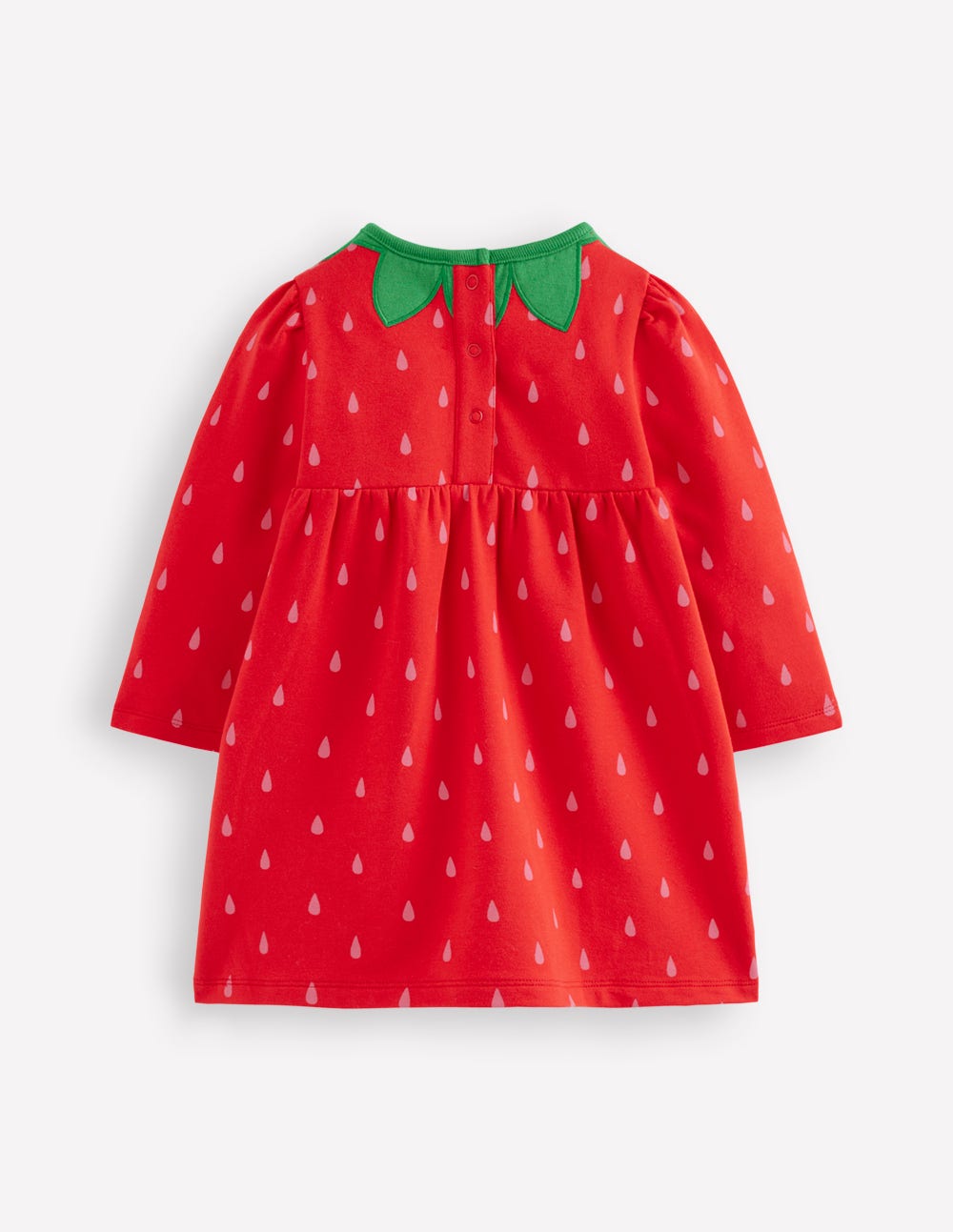 Novelty Sweatshirt Dress-Strawberry Tart Red