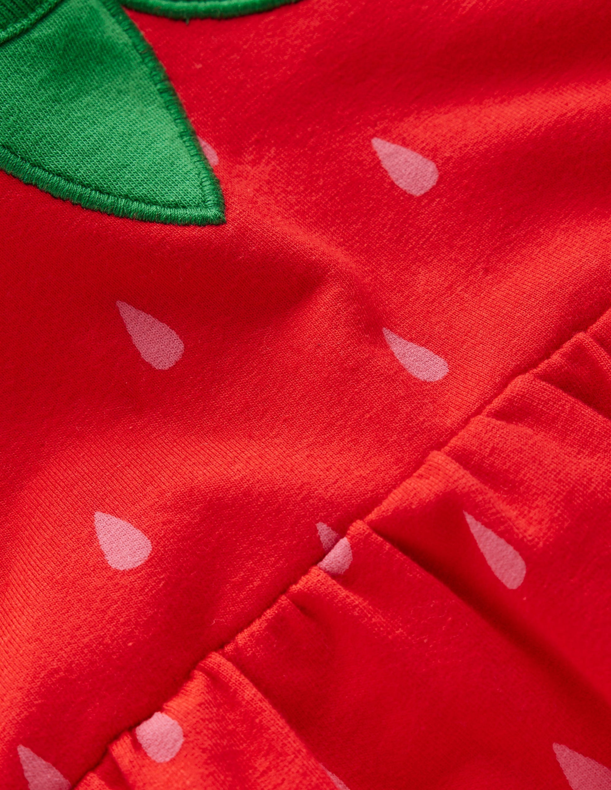 Novelty Sweatshirt Dress-Strawberry Tart Red-3