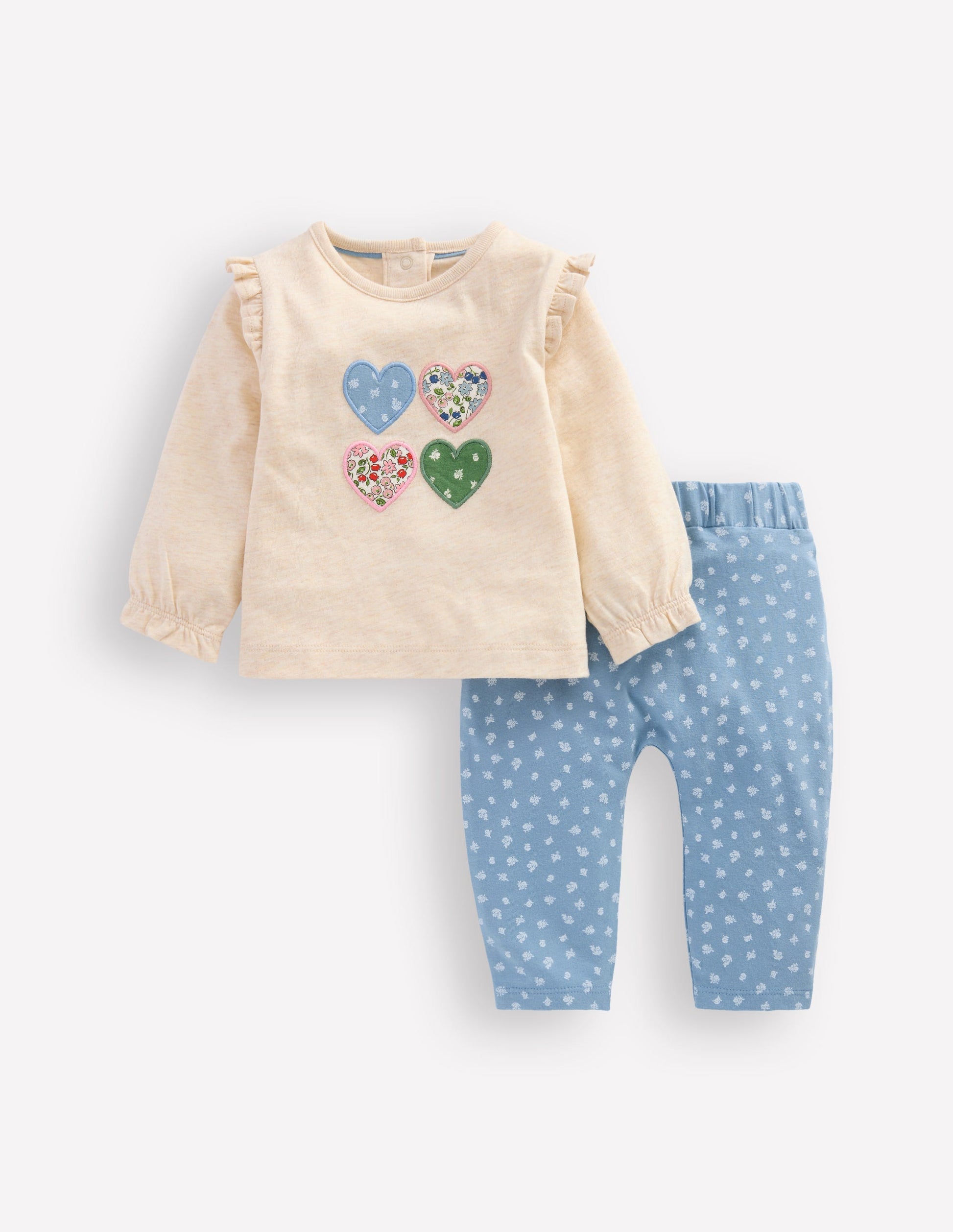 Girls Logo Play Set-Blue Floral Hearts-1