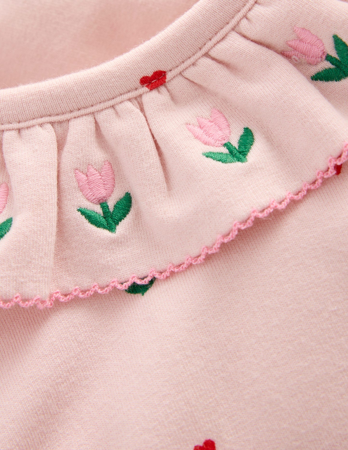 Ruffle Neck Sweat Play Set-Chalk Pink Multi Heart Flower