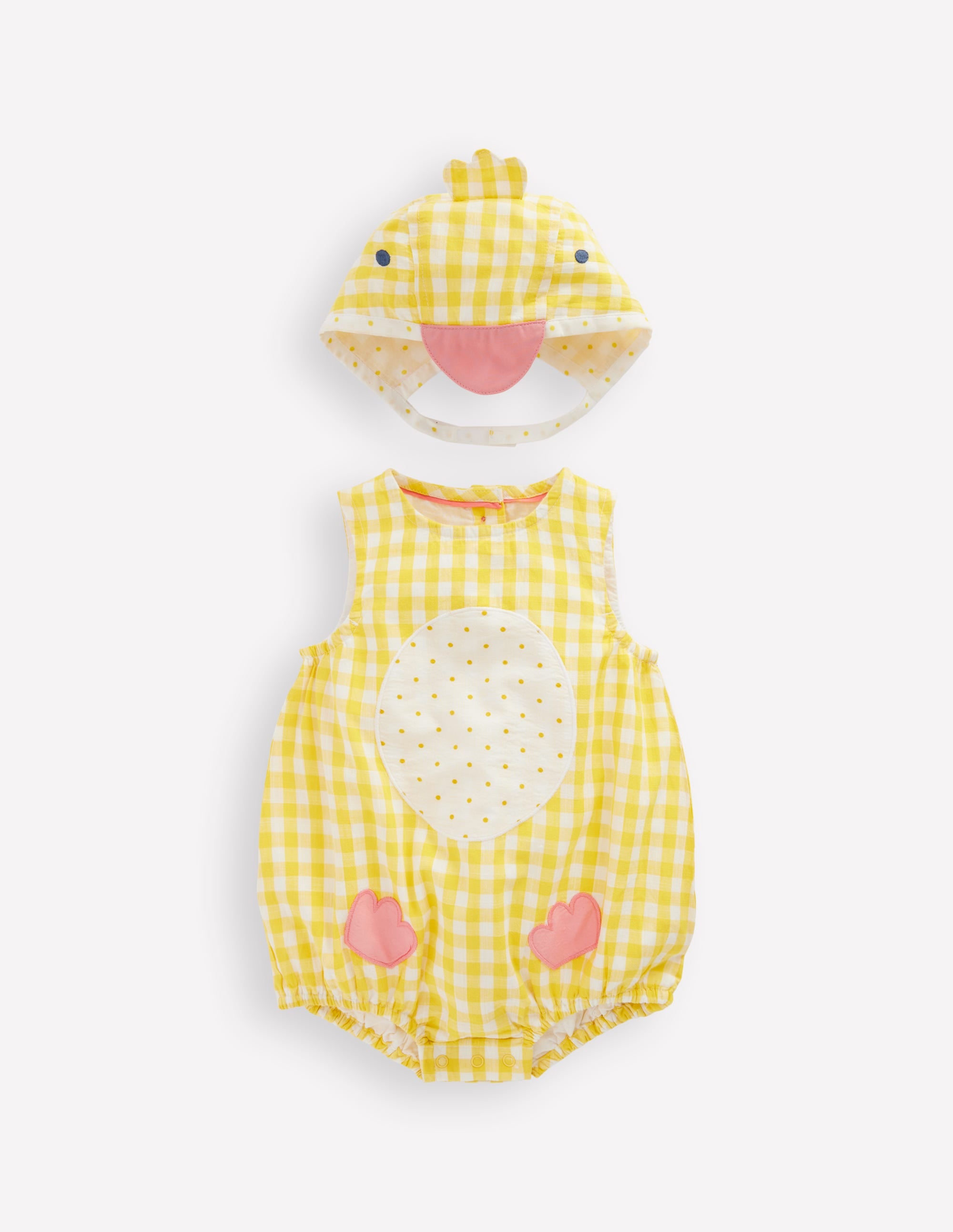 Novelty Easter Set-Pineapple Yellow Gingham Chick - Image 1