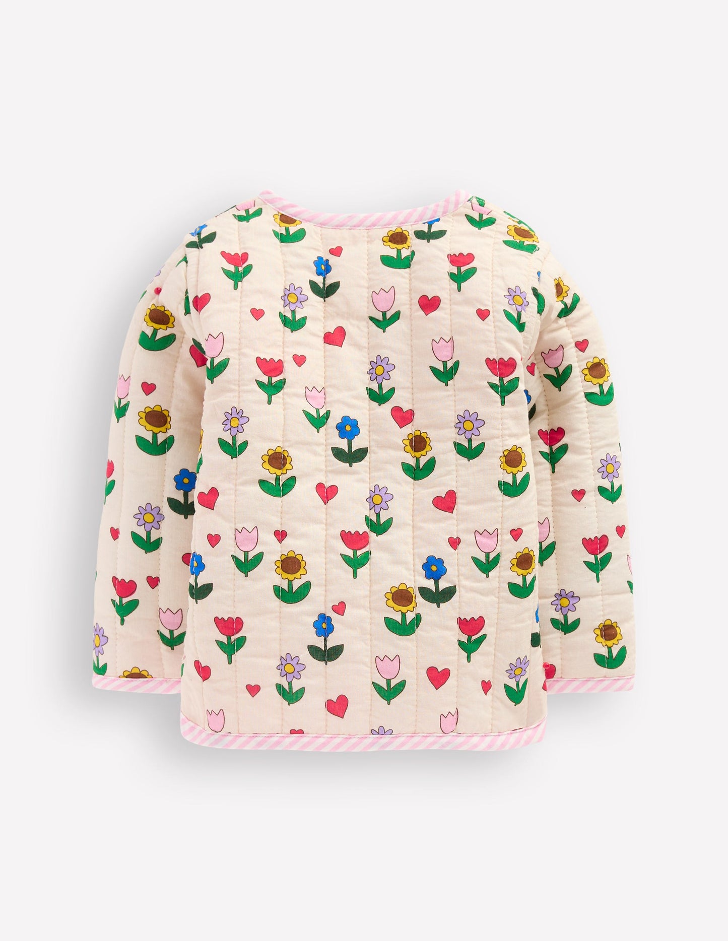 Printed Quilted Jacket-Multi Sunflower Garden