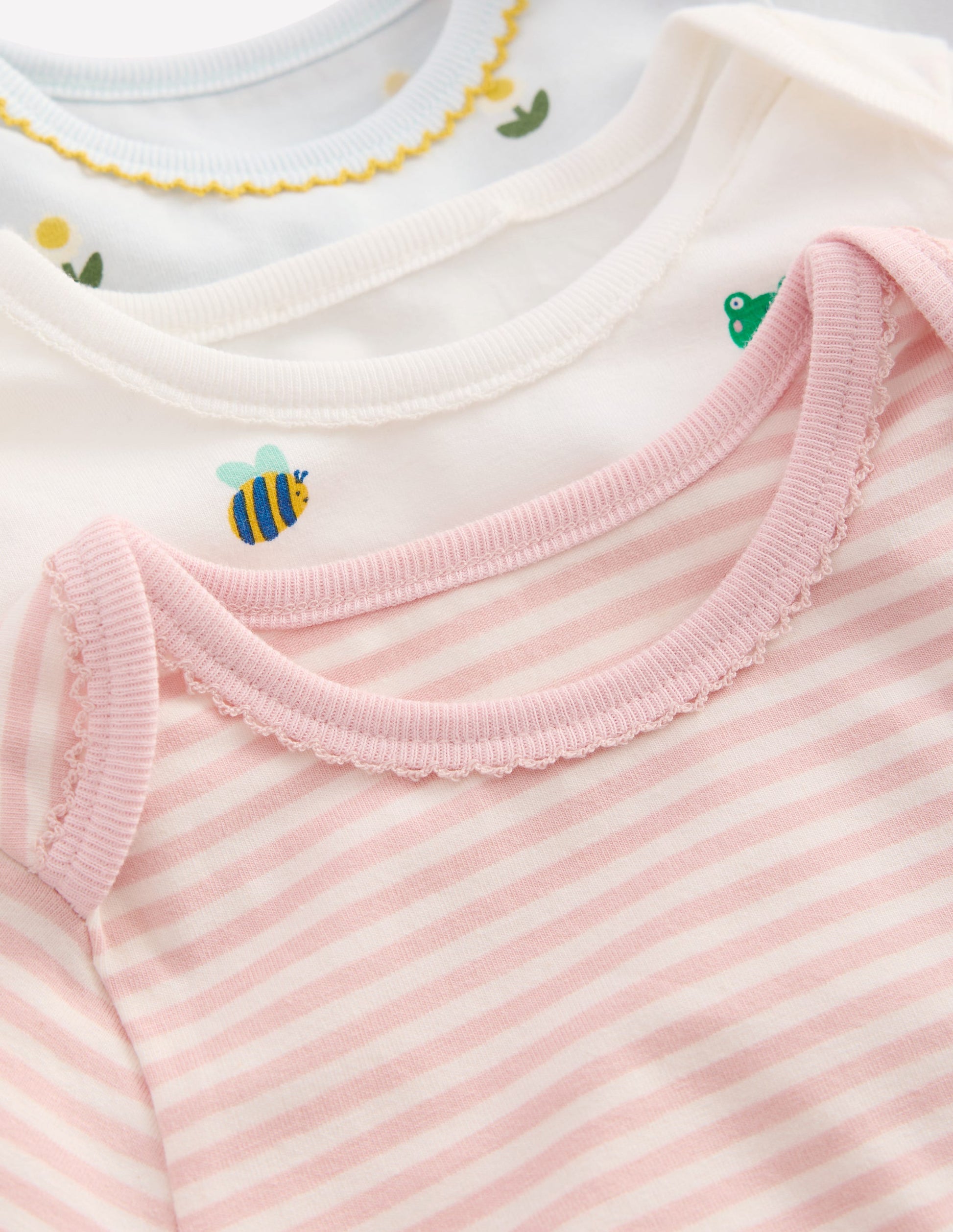 3-pack Cotton Bodies-Multi Daisy-3