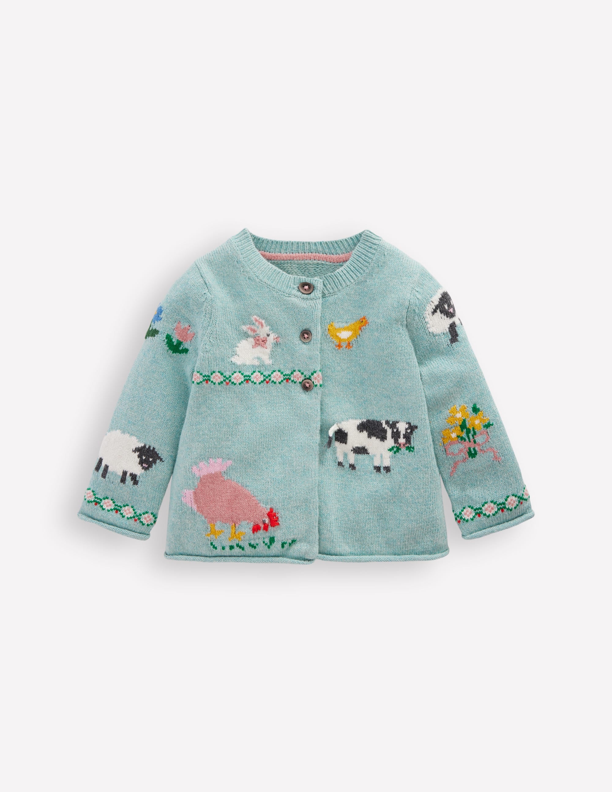 Fun Logo Cardigan-Georgian Blue Farm Yard - Image 1