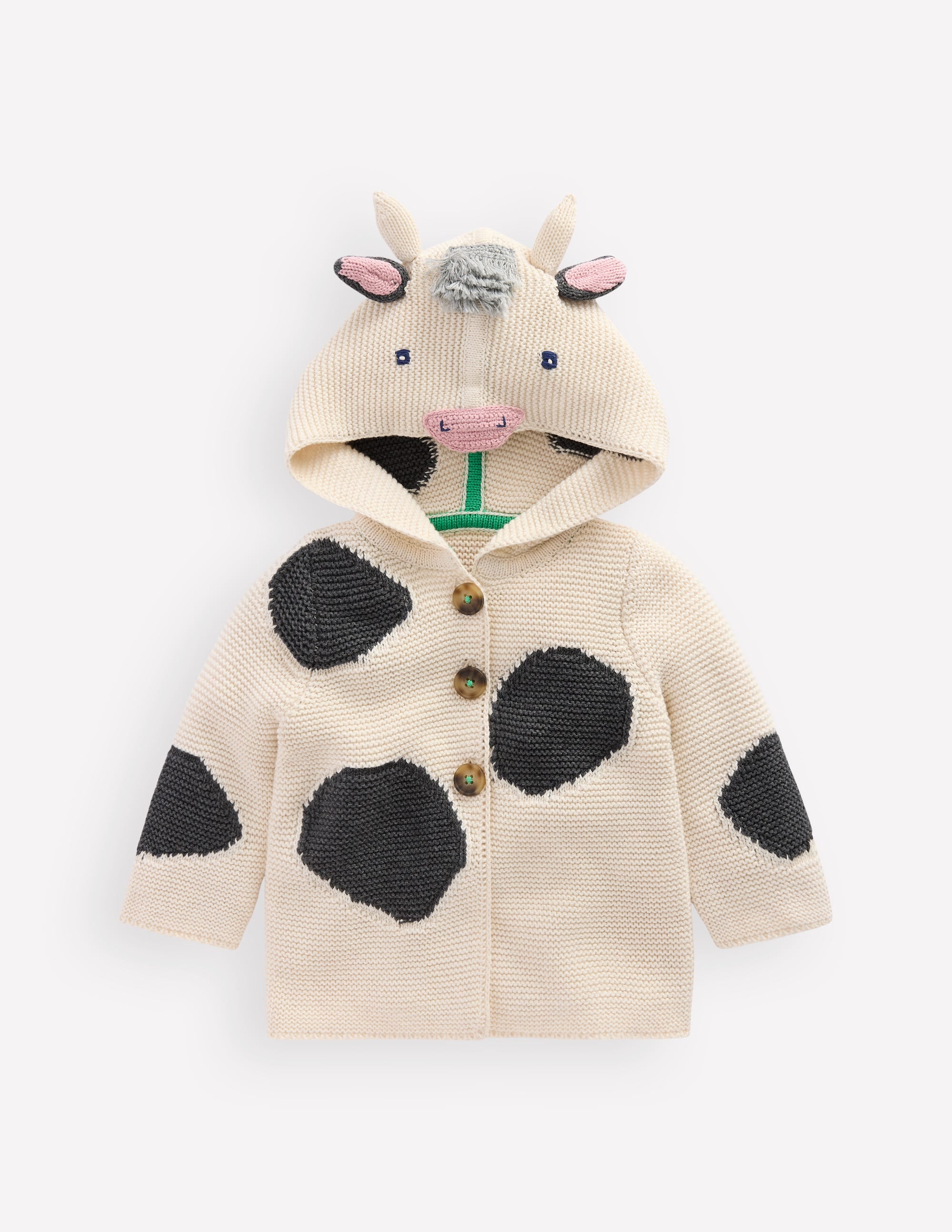 Novelty Cotton Knitted Jacket-Cow - Image 1