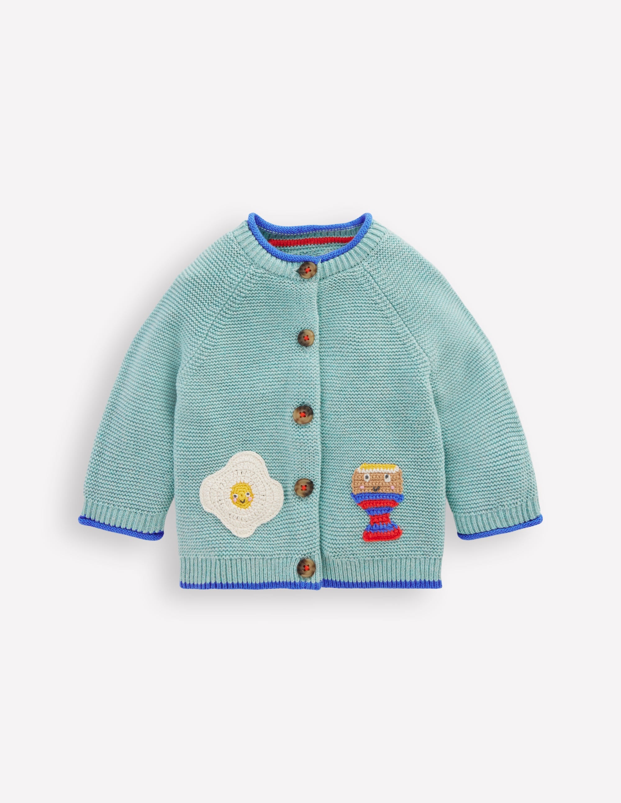 Cotton Logo Cardigan-Aquifer Dippy Eggs - Image 1