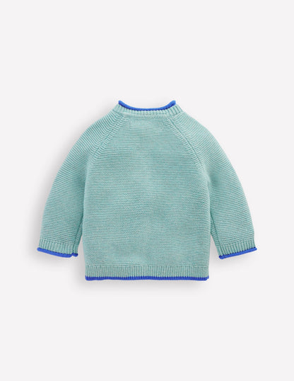Cotton Logo Cardigan-Aquifer Eggs-2