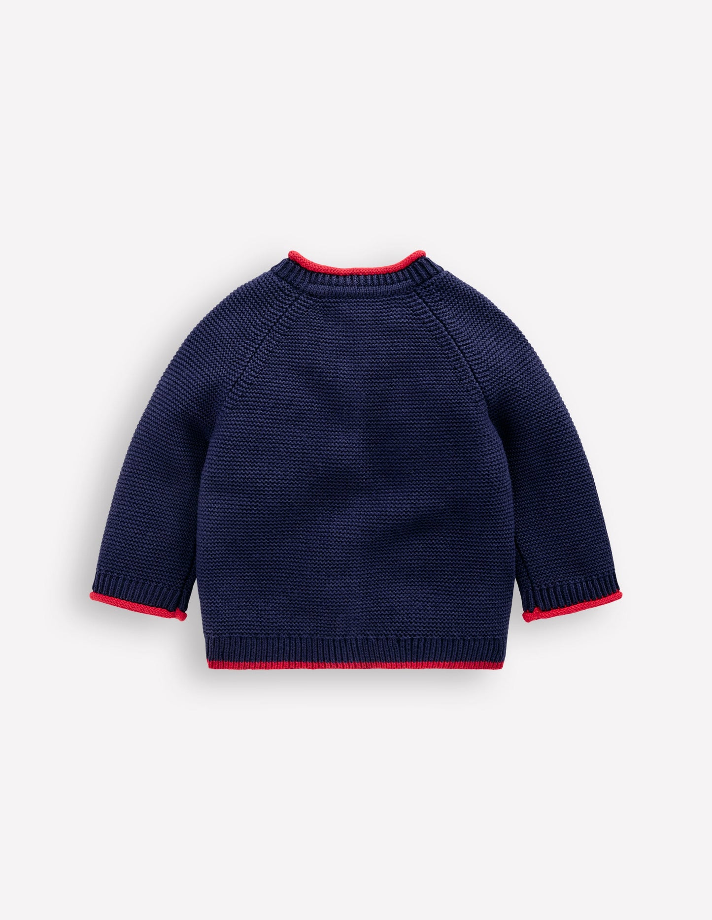 Cotton Logo Cardigan-College Navy Construction