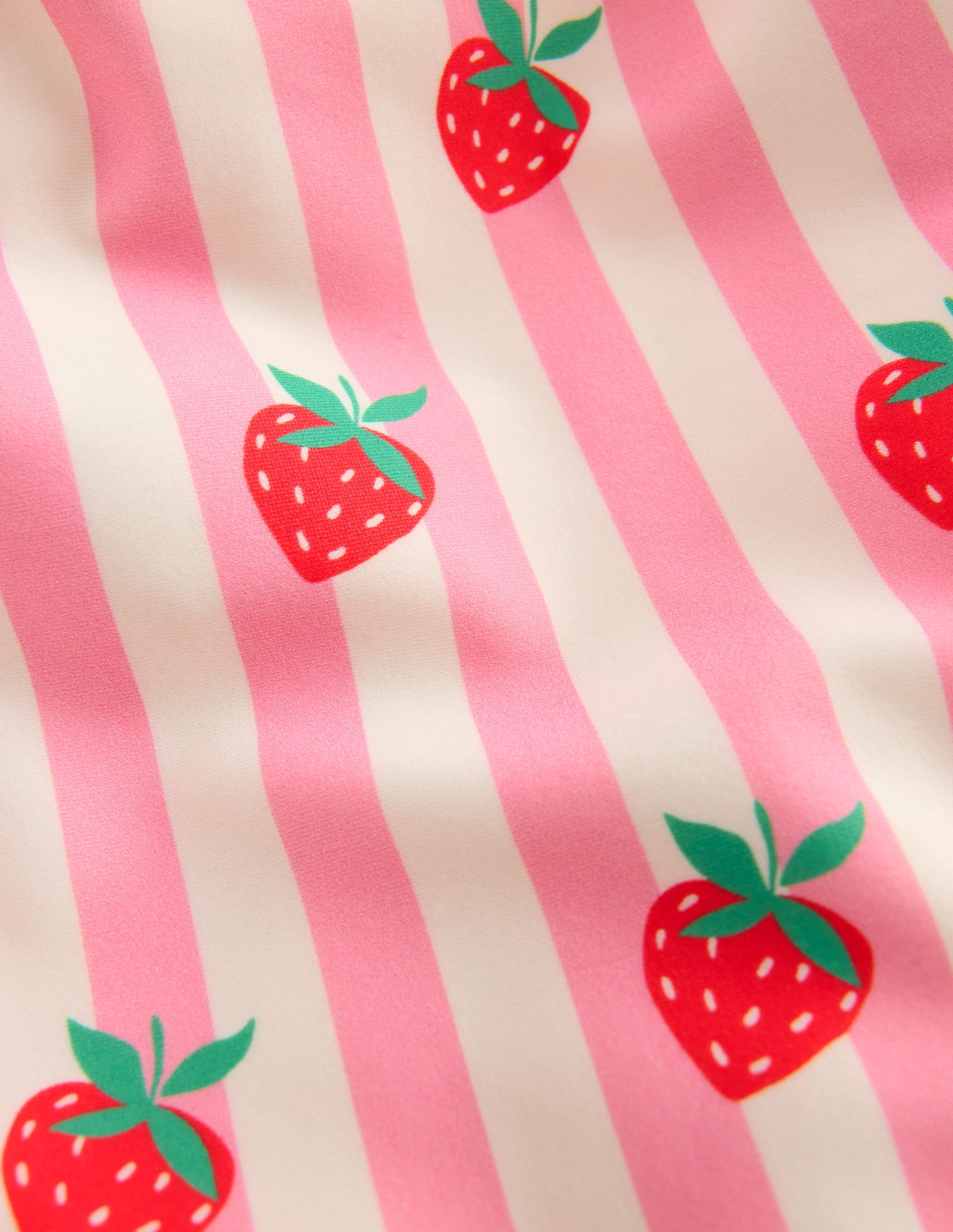 Girls Sun Safe Surfsuit-Pink Strawberry Stripe-3