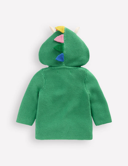 Novelty Knitted Jacket-Aloe Green Dragon-2