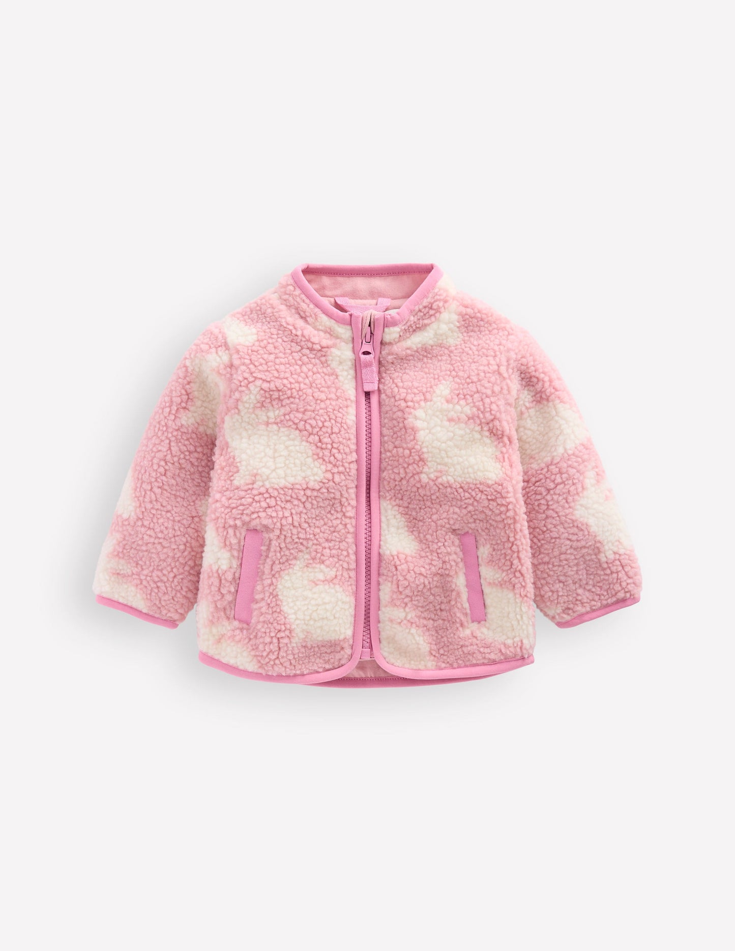 Cosy Borg Jacket-Pink Rabbits
