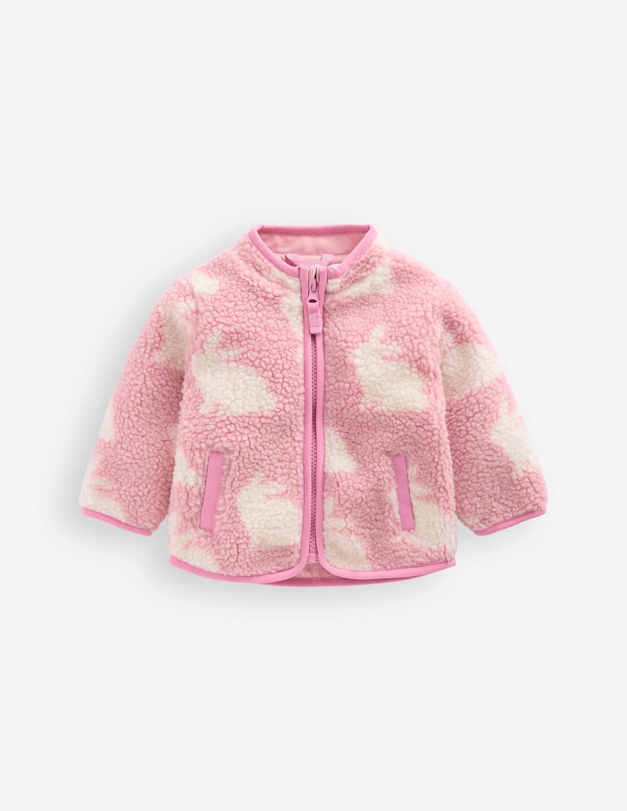 Cosy Borg Jacket-Pink Rabbits - Image 1