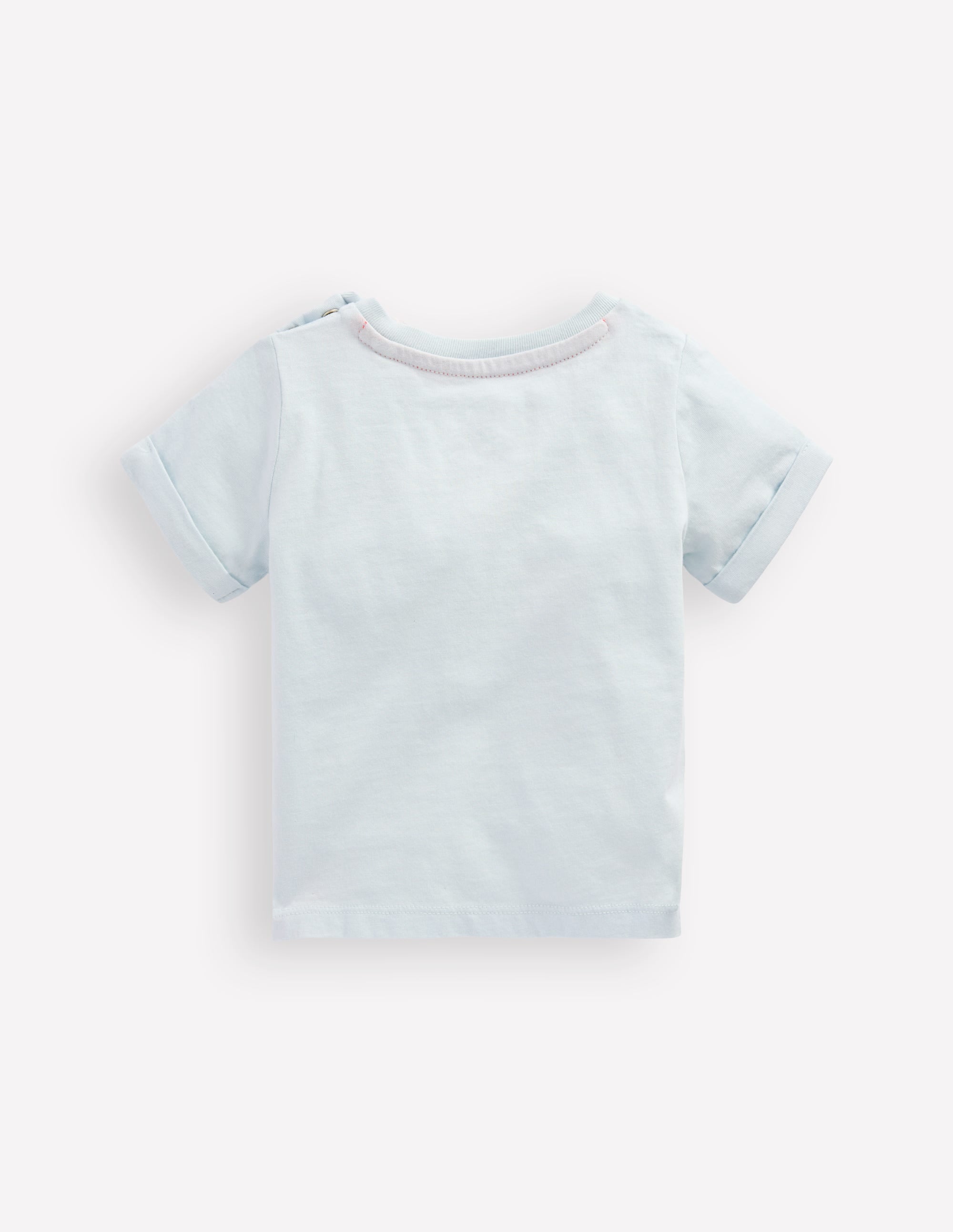 Short Sleeve Logo T-shirt-Light Blue Ocean Motifs - Image 2