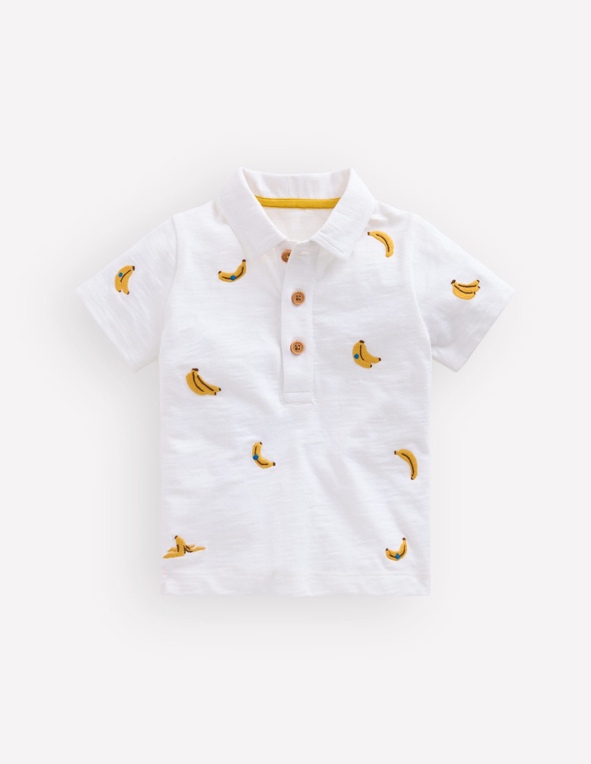 Embroidered Polo-Ivory Bananas-2