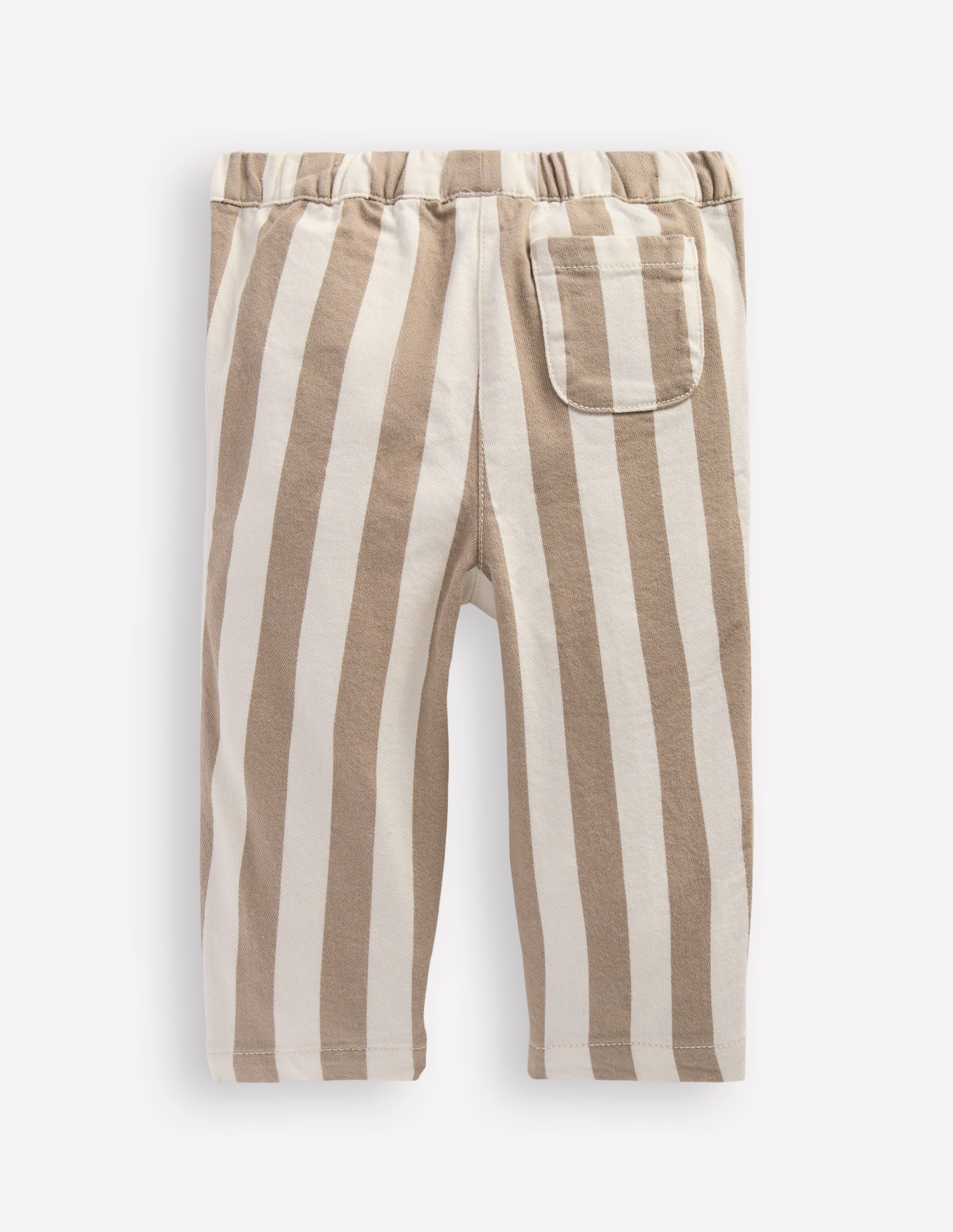 Cotton Pull-on Trousers-Neutral Stripe - Image 2