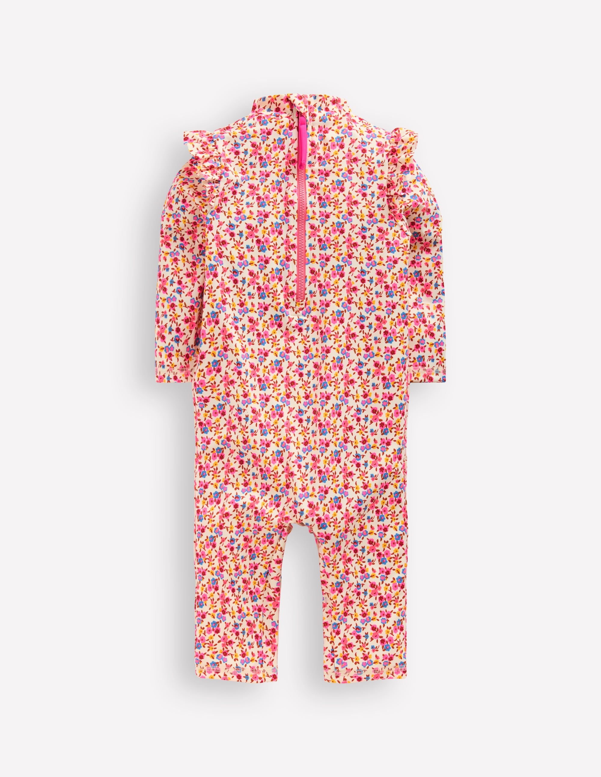Girls Sun Safe Surfsuit-Pink Ditsy Floral - Image 2