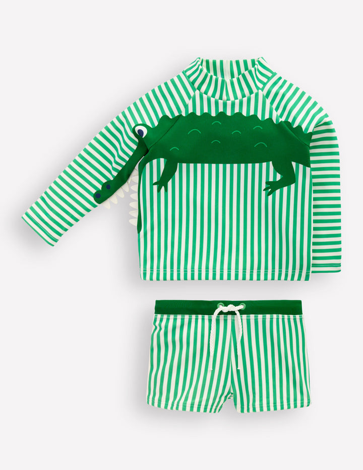 Rash Vest Set-Green Croc