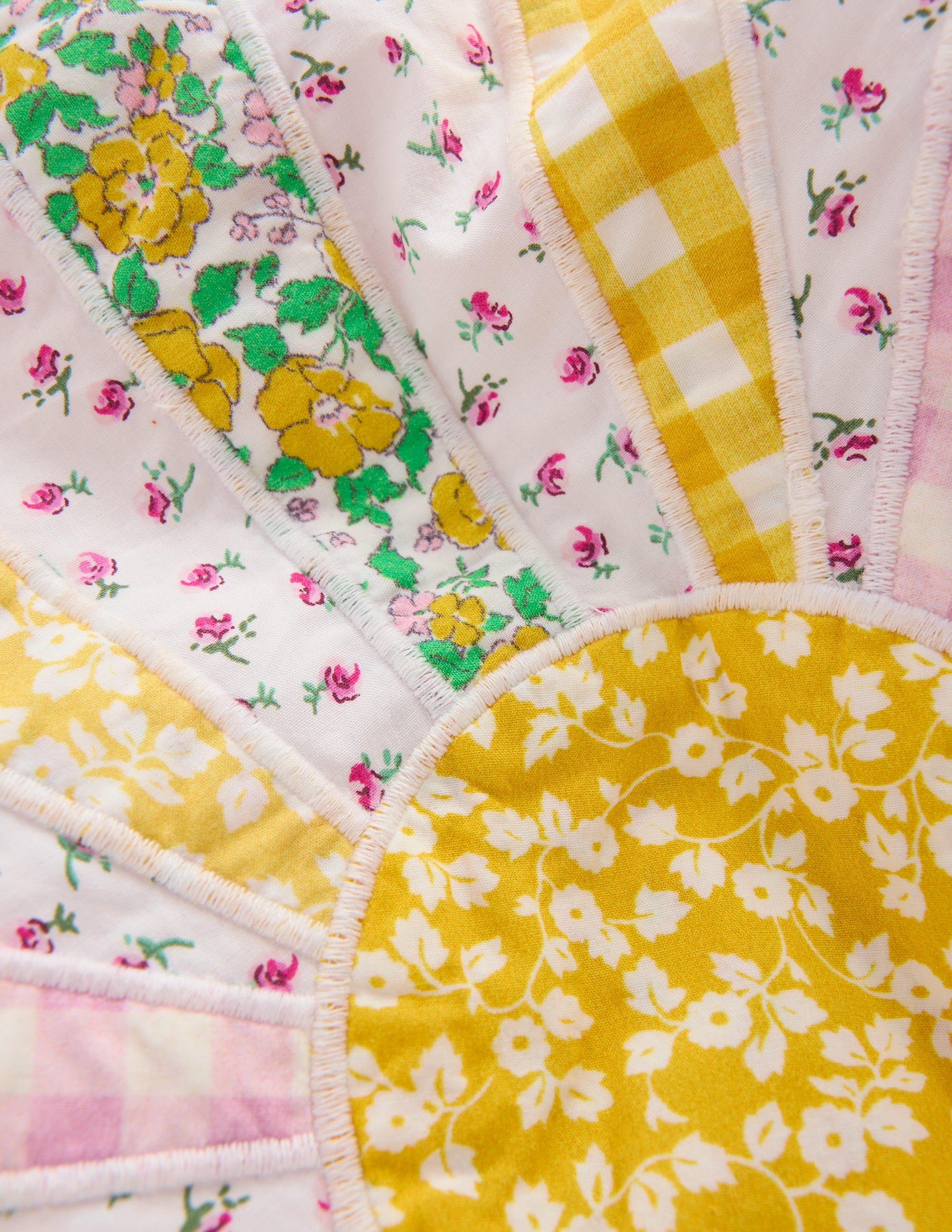 Appliqué Quilted Jacket-Patchwork Ditsy Sun - Image 3