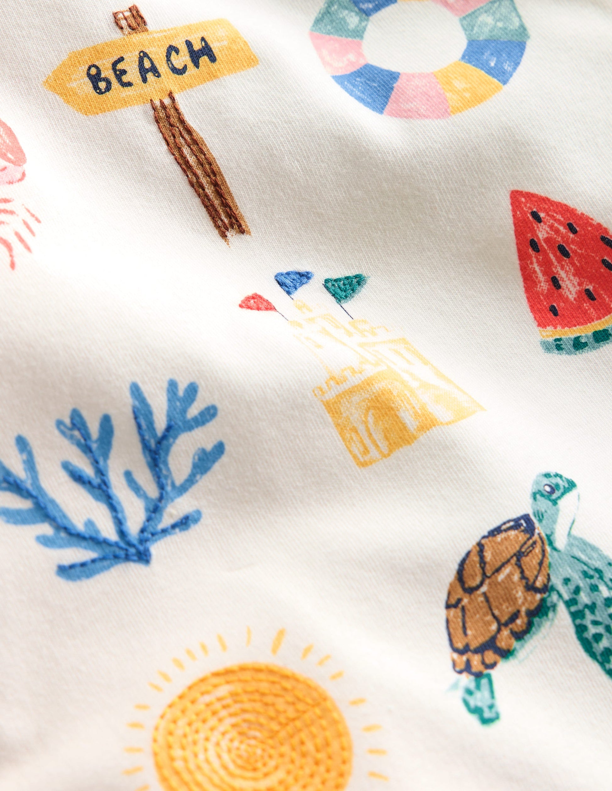 Short Sleeve Logo T-shirt-Ivory Summer Logo-2