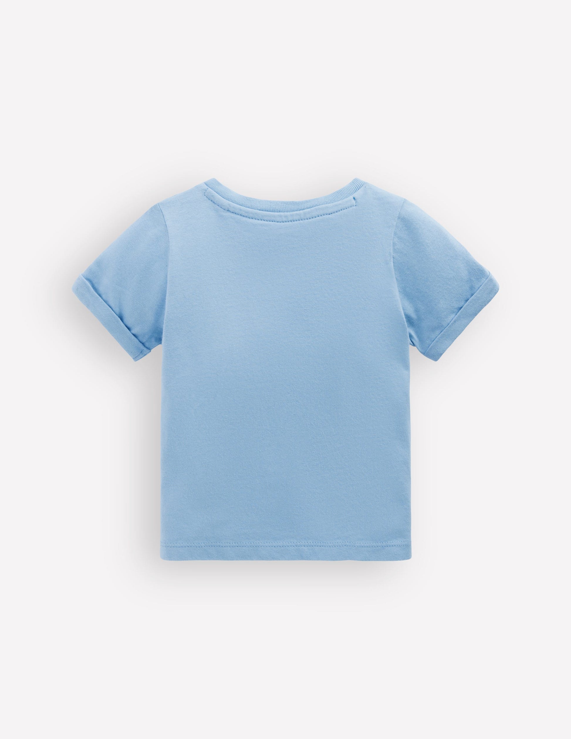 Short Sleeve Logo T-shirt-Blue Turtle Chain Stitch-2