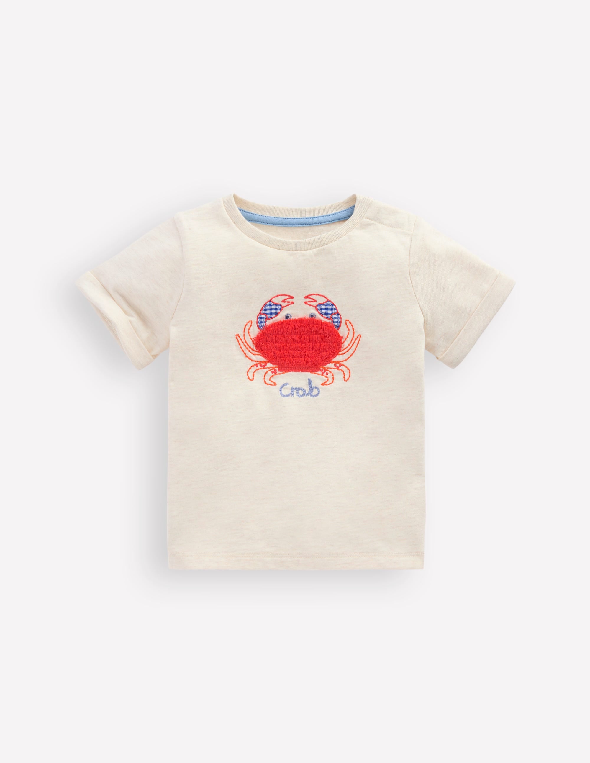 Short Sleeve Logo T-shirt-Ecru Crab - Image 1