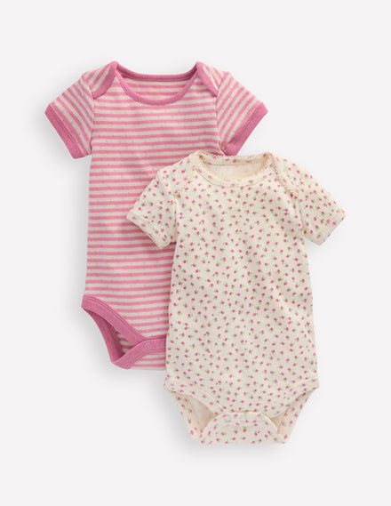 2-pack Pointelle Bodies-Ditsy Rose