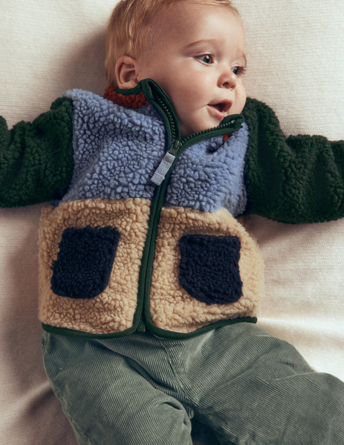 Cosy Borg Jacket-Colourblock-1