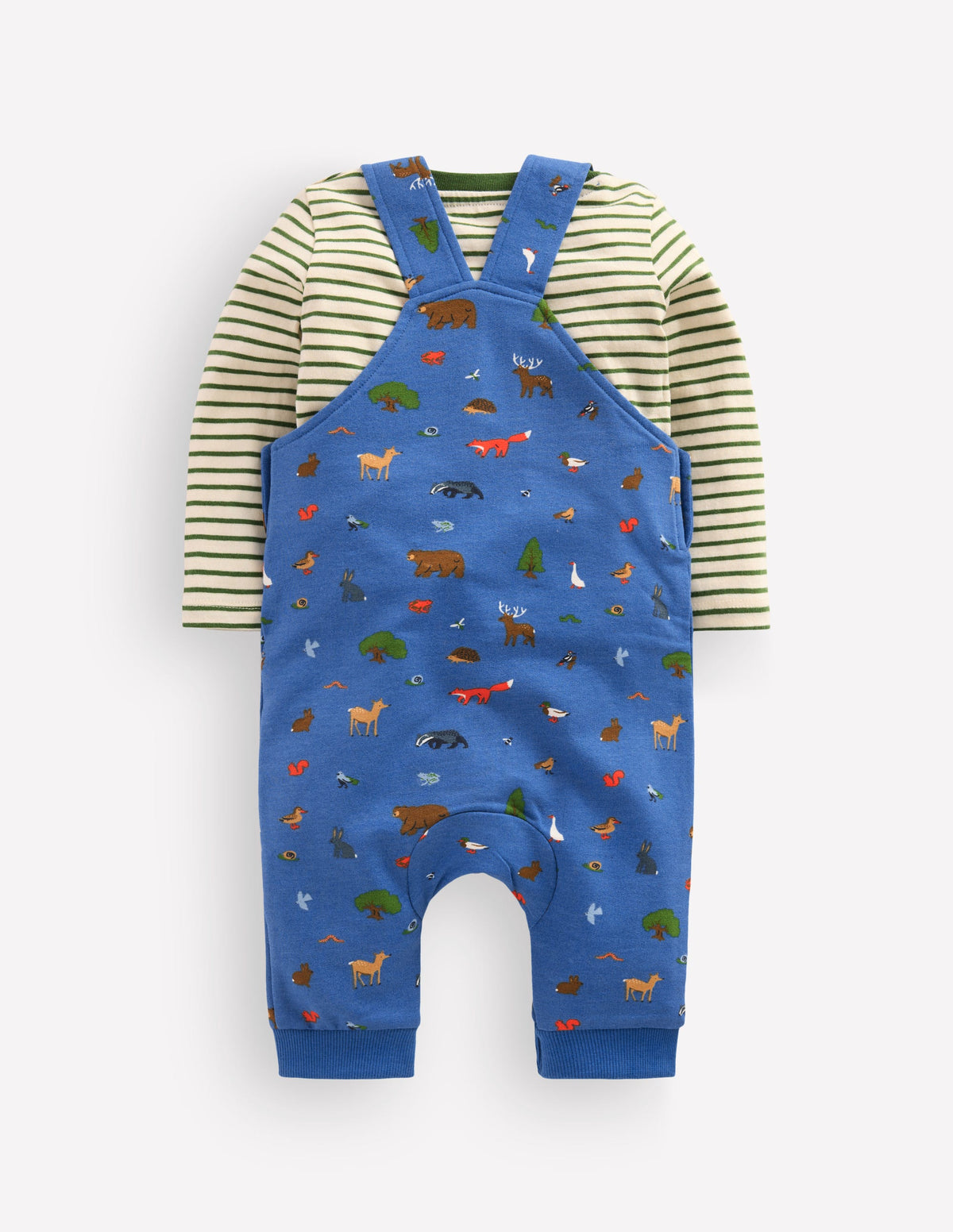 Jersey Dungarees Set-Blue Woodland - Image 2