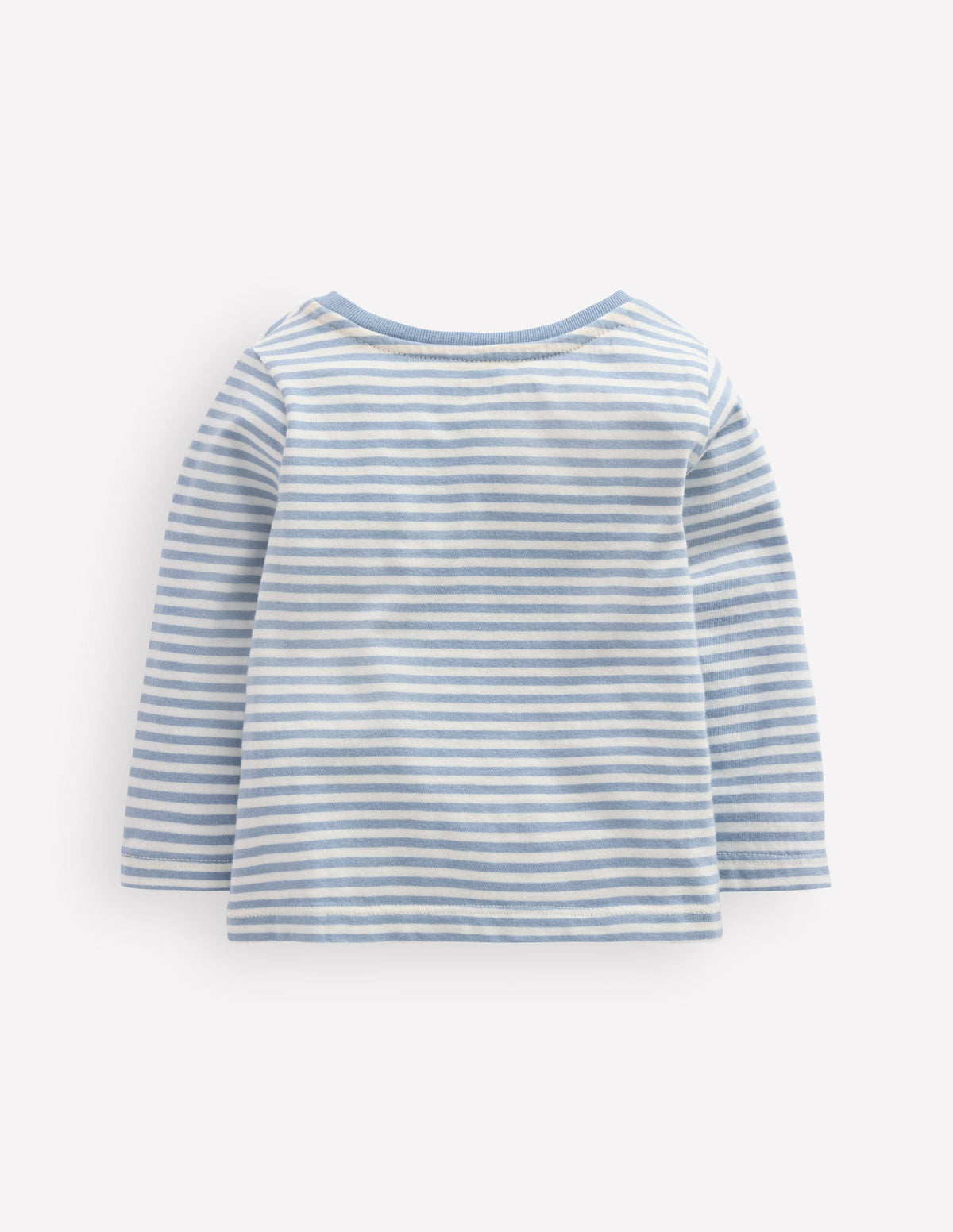 Long Sleeve Appliqué T-shirt-Blue Owl-2