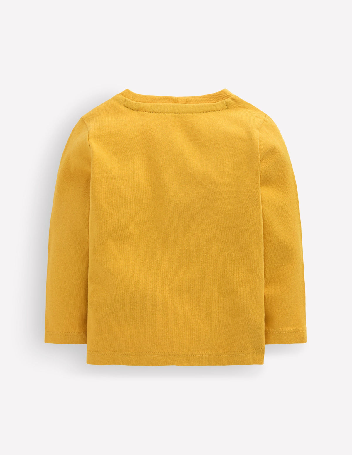 Long Sleeve Appliqué T-shirt-Canary Yellow Bear - Image 3