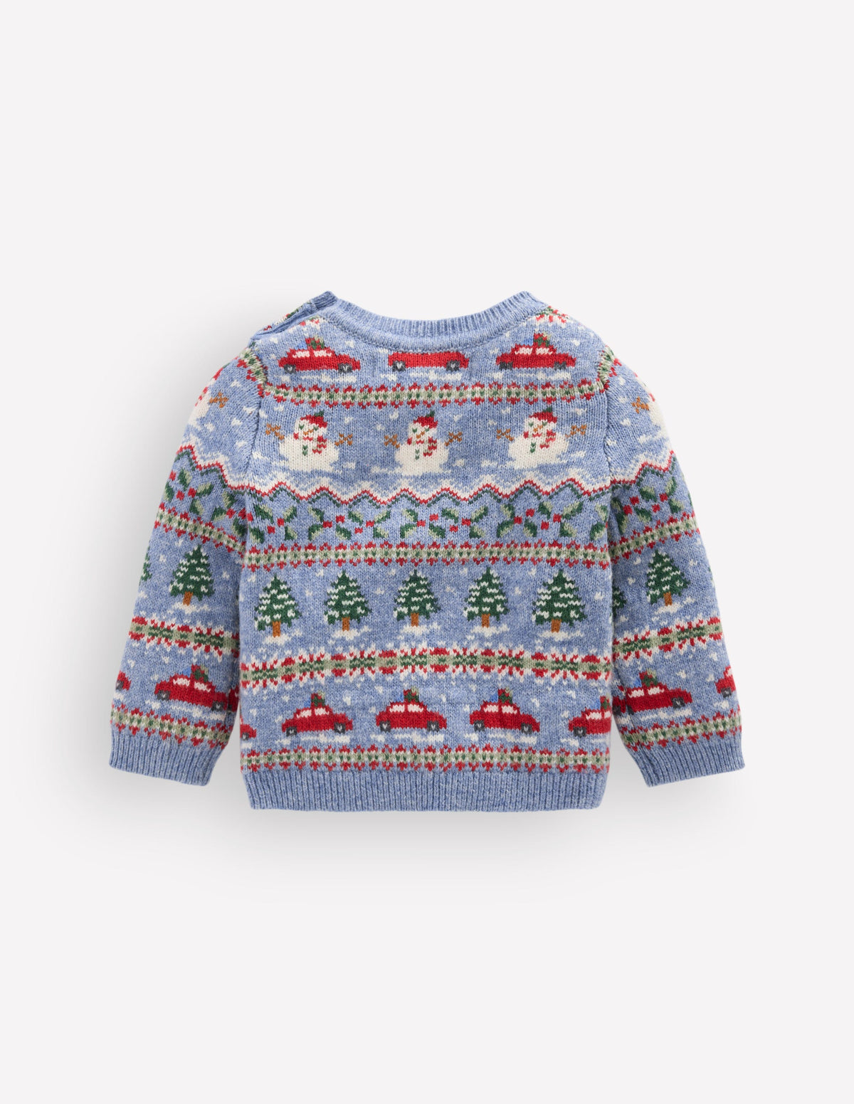 Fair isle Jumper-Glacier Blue Festive Fair Isle - Image 3