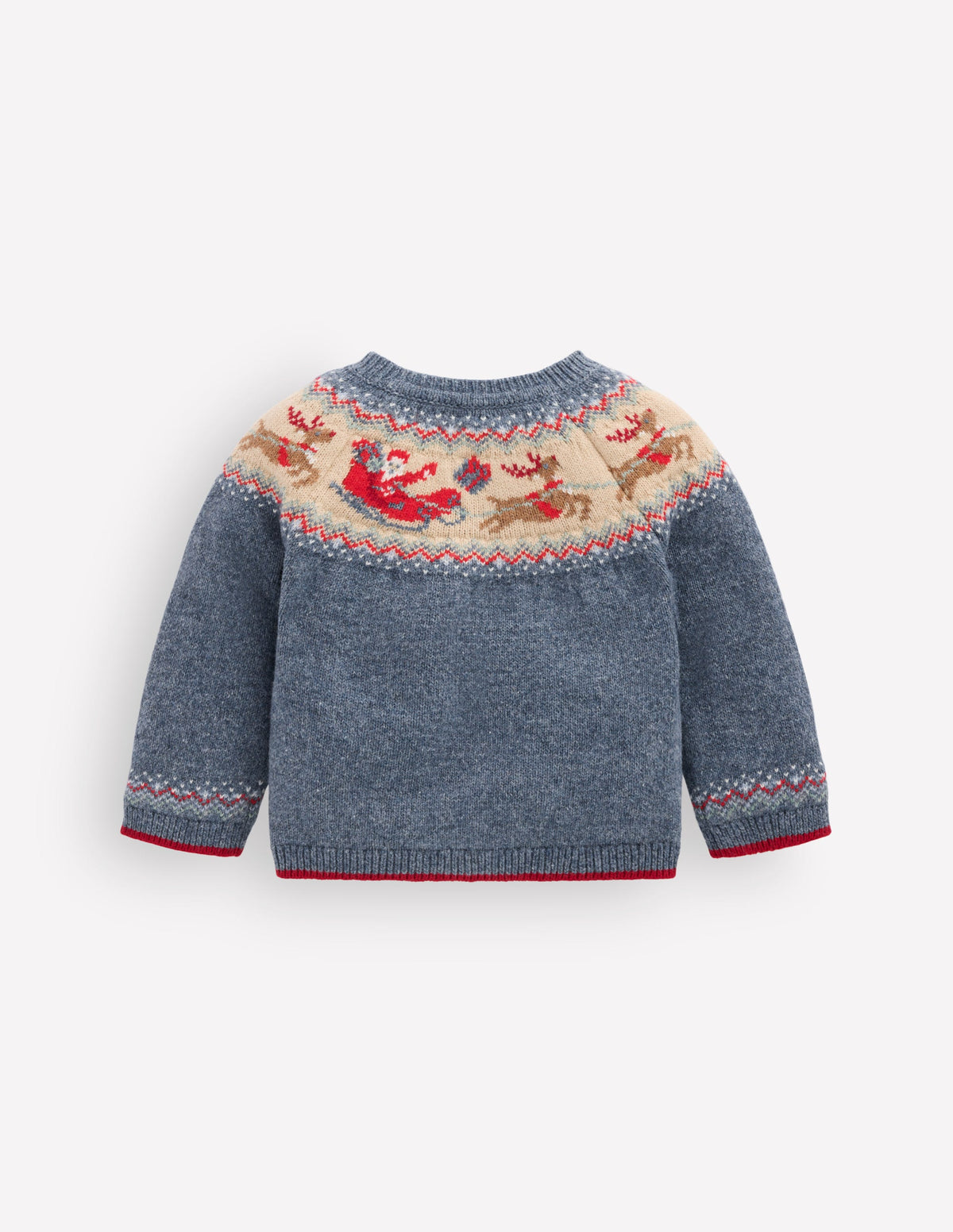 Fair isle Jumper-Denim Blue Marl Polar Post - Image 4