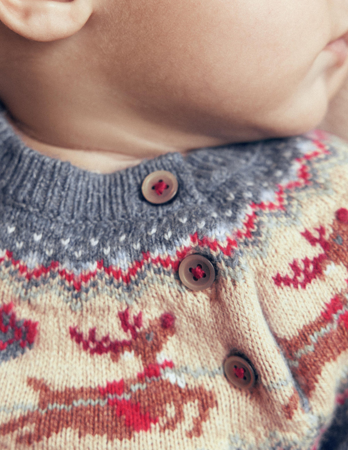 Fair isle Jumper-Denim Blue Marl Polar Post-4
