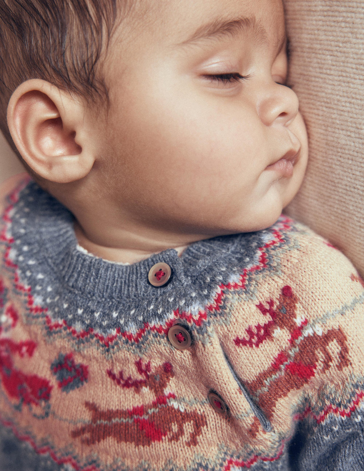 Fair isle Jumper-Denim Blue Marl Polar Post-5