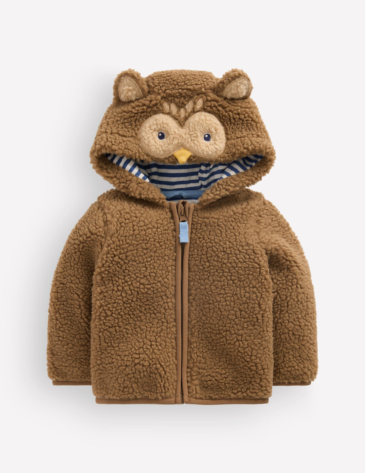 Novelty Cosy Borg Jacket-Brown Owl-4