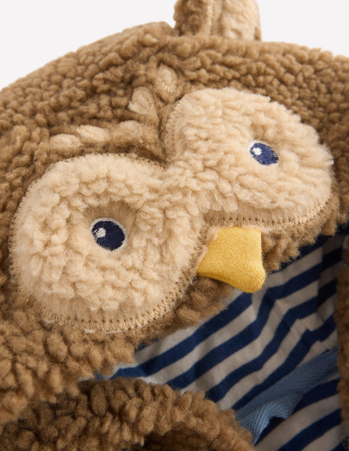 Novelty Cosy Borg Jacket-Brown Owl-6