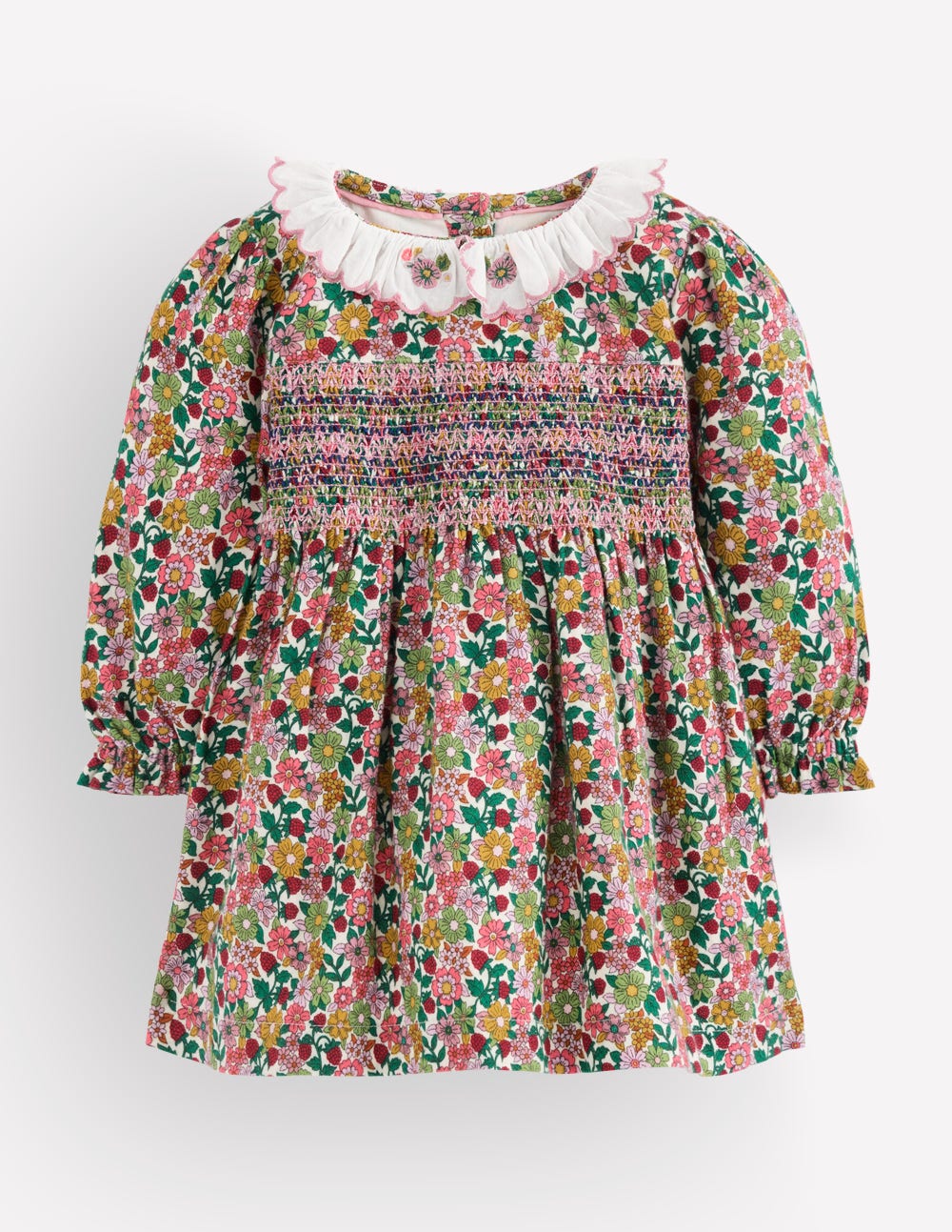 Smocked Party Dress-Multi Floral - Image 1