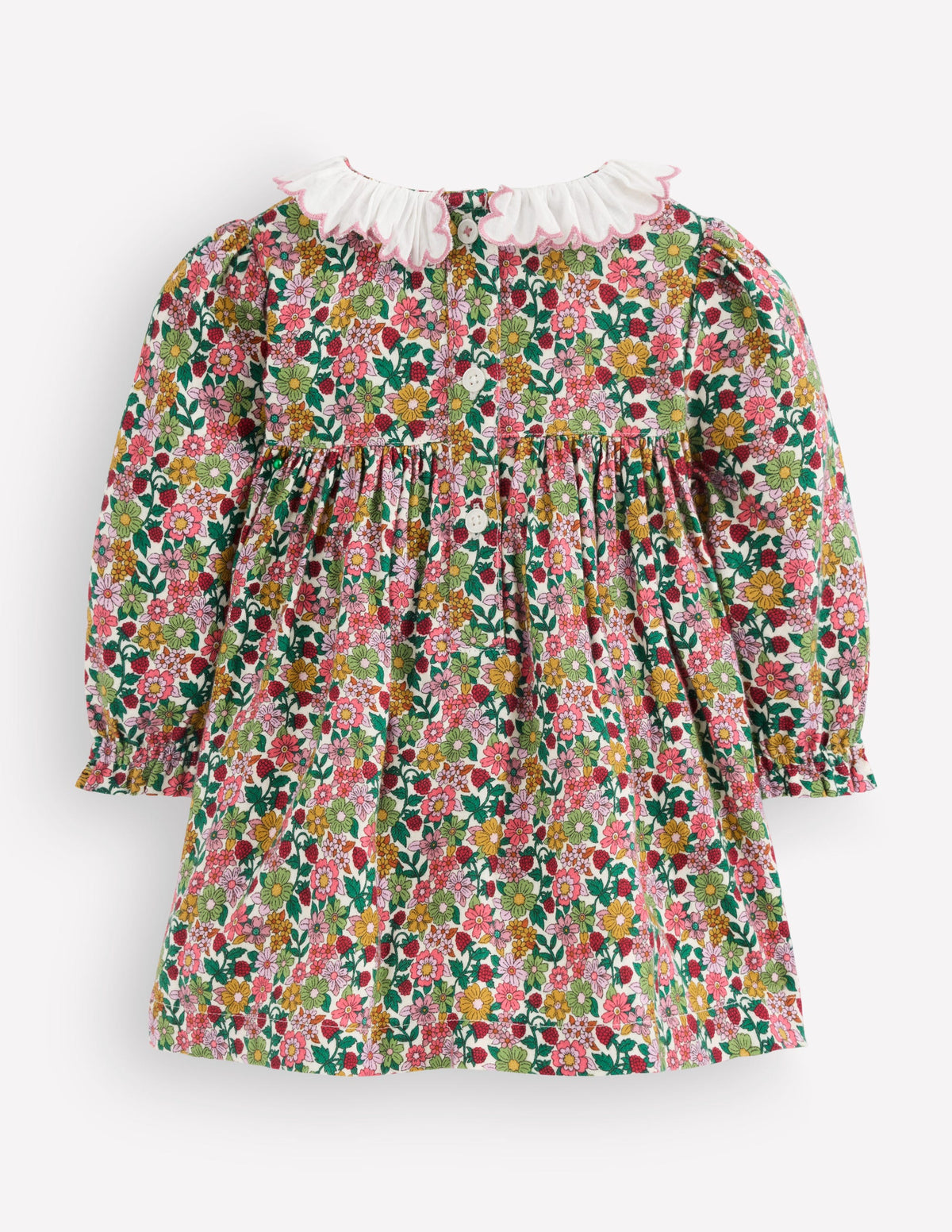 Smocked Party Dress-Multi Floral-3