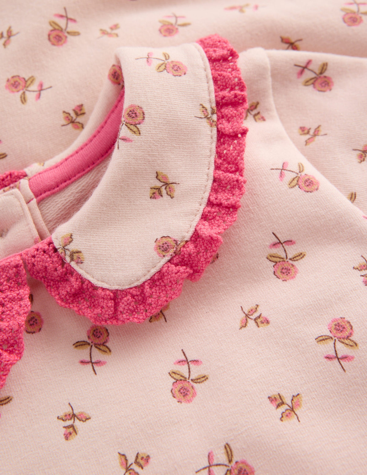 Pretty Collar Sweat Set-Botanic Pink Ditsy Floral - Image 2