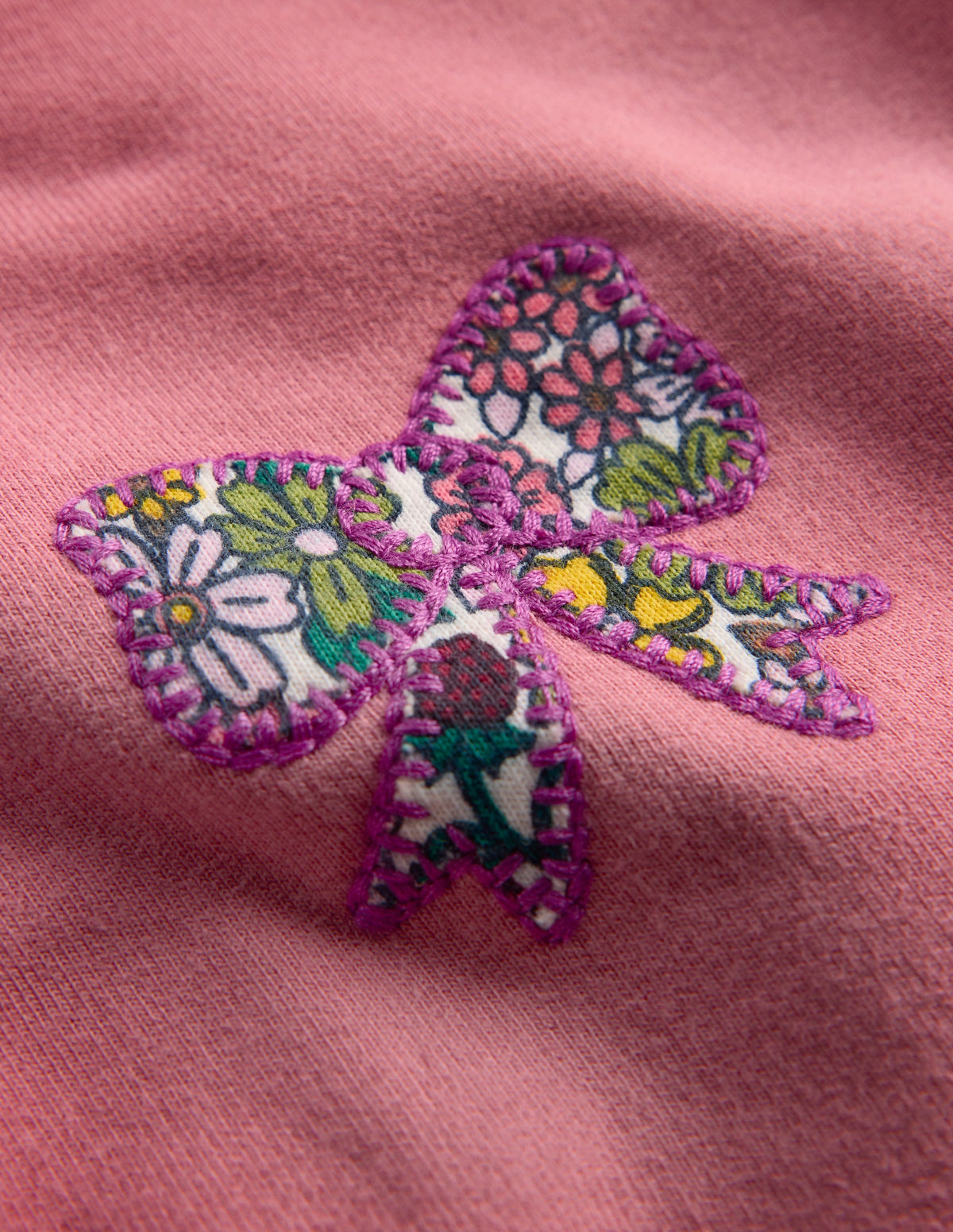 Appliqué Sweatshirt Set-Vintage Rose Applique Bows - Image 2