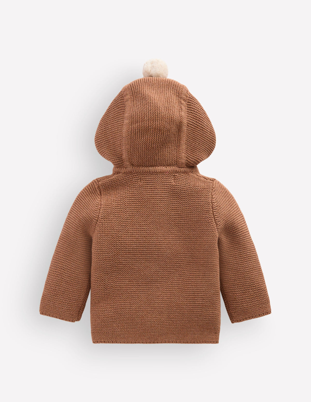 Novelty Cotton Knitted Jacket-Soft Brown Robin-3